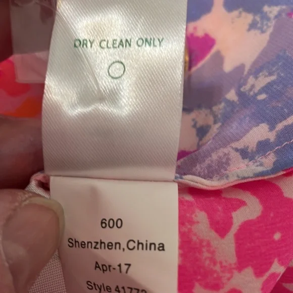 LILLY PULIZER bohemian pastel beachy design blouse, XXS, New With Tags - Picture 8 of 10